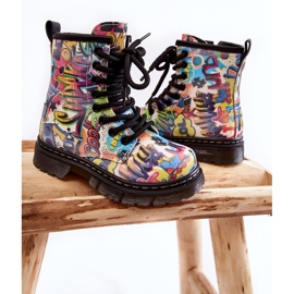 FR1 Botas quentes infantis com estampa Dexi multicolorida multicolorido 2