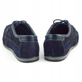 KOMODO Sapatos mocassins masculinos 875 azul marinho 1