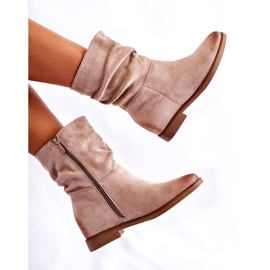 PG1 Botas femininas de camurça bege Venis CH2180 2