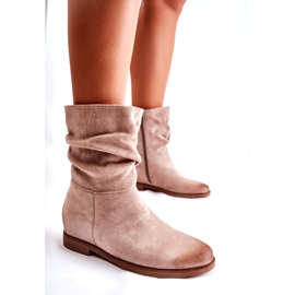 PG1 Botas femininas de camurça bege Venis CH2180 1