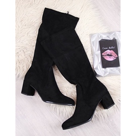 Botas femininas no poste preto Sergio Leone 1