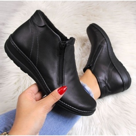 Botas de couro confortáveis ​​Helios W 642 preto 1