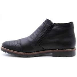 Botas de couro isolantes Rieker 35381-00 para homem preto 1