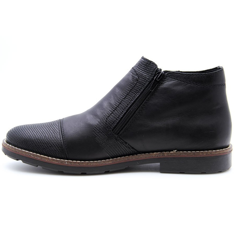 Botas de couro isolantes Rieker 35381-00 para homem preto 1