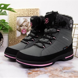 Botas de neve impermeáveis ​​cinzentas para menina do American Club cinza 2