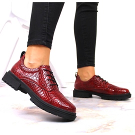 T.Sokolski Sapatos femininos lacado vermelho crocodilo T. Sokolski 7