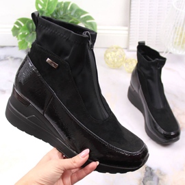 Botas femininas pretas com isolamento Jezzi preto 1