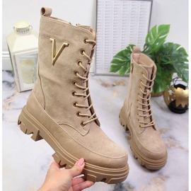 Botas isolantes bege de mulher Jezzi JEZ375B 1 Botas isolantes bege de mulher Jezzi JEZ375B 1
