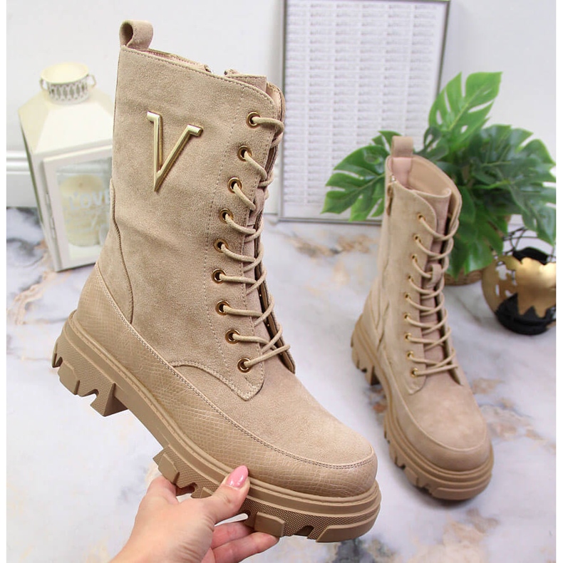 Botas isolantes bege de mulher Jezzi JEZ375B 1 Botas isolantes bege de mulher Jezzi JEZ375B 1