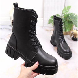 Botas plataforma pretas Sergio Leone com isolamento preto 1