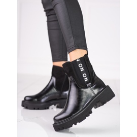 Botas Chelsea pretas de senhora na plataforma Shelovet preto 2