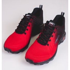 Sapatos desportivos DK pretos e vermelhos para homem 1