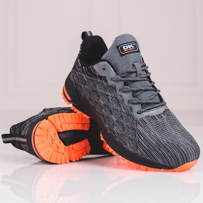Sapatos esportivos masculinos DK cinza preto 1