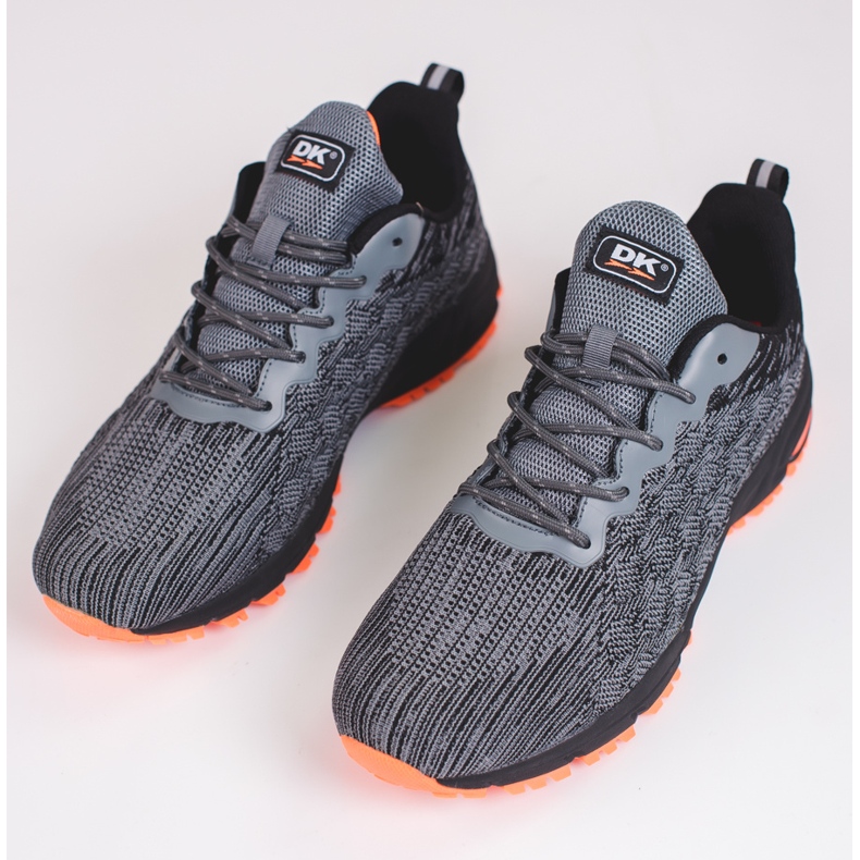 Sapatos esportivos masculinos DK cinza preto 2