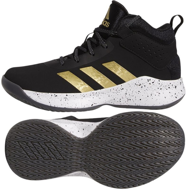 Tênis de basquete Adidas Cross Em Up 5 K Wide GX4790 preto preto 1