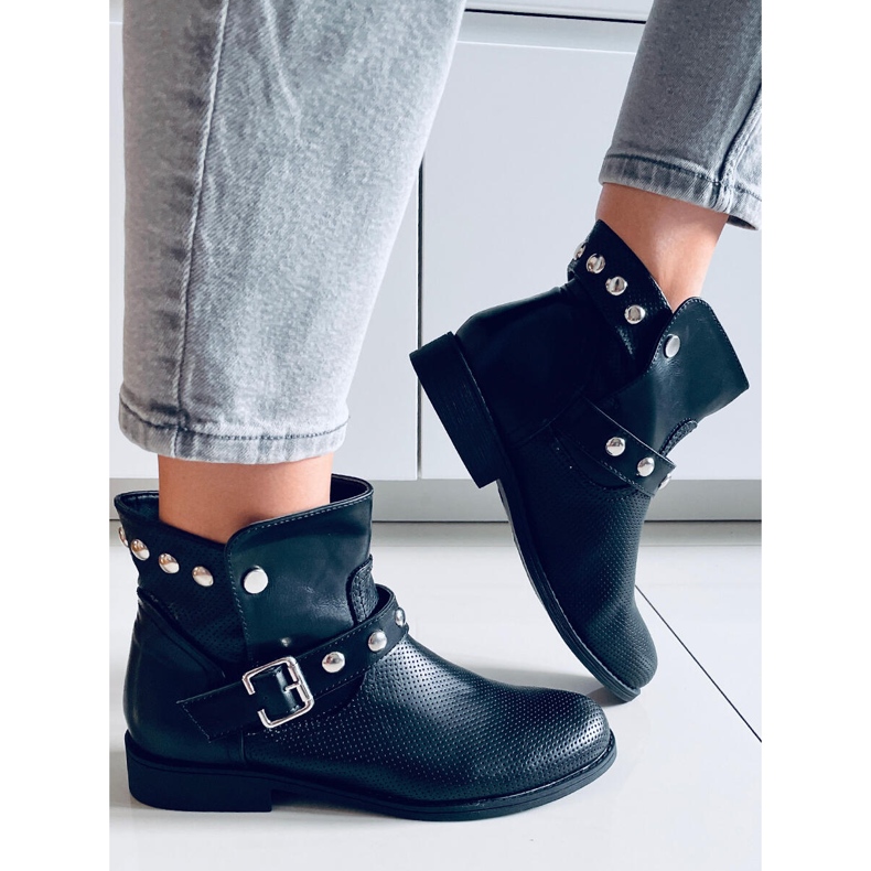BM Botas rasas Cressida pretas para mulher preto 1 BM Botas rasas Cressida pretas para mulher preto 1