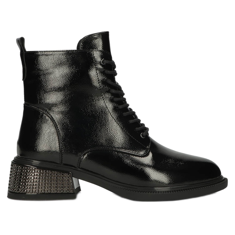 Botas isolantes patenteadas com saltos isolantes decorativos Filippo W PAW384 preto 1