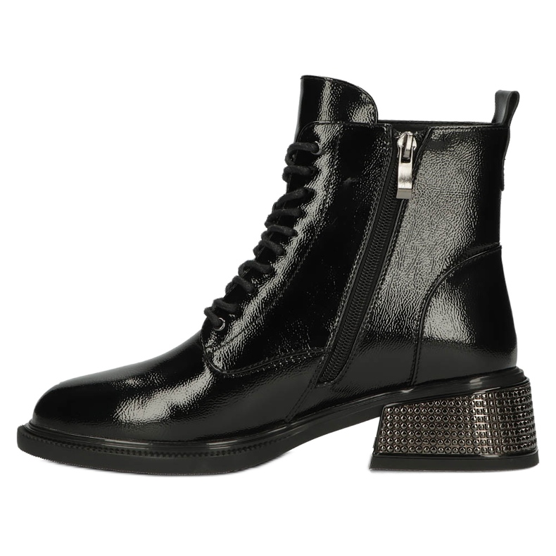 Botas isolantes patenteadas com saltos isolantes decorativos Filippo W PAW384 preto 2