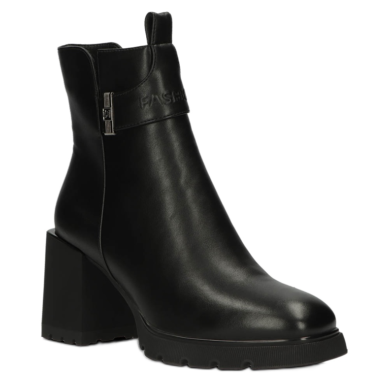 Botas Chelsea quentes no poste, isoladas Filippo W PAW383 preto 2