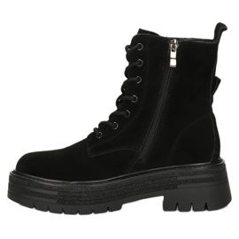 Botas de couro com isolamento de camurça Filippo W PAW379A preto 2