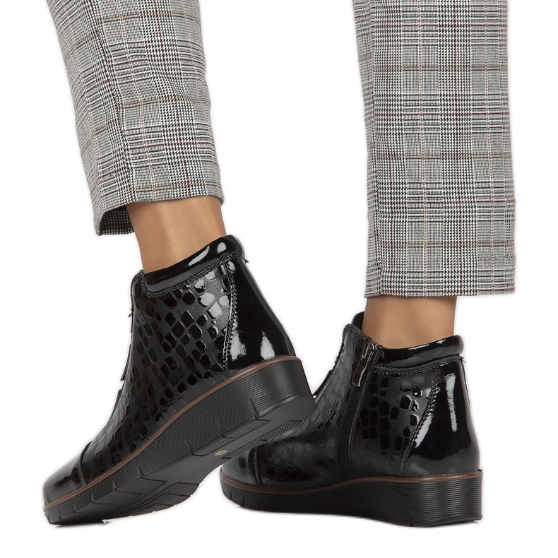 Botas de cunha com isolamento em pele Filippo W PAW277A preto 1