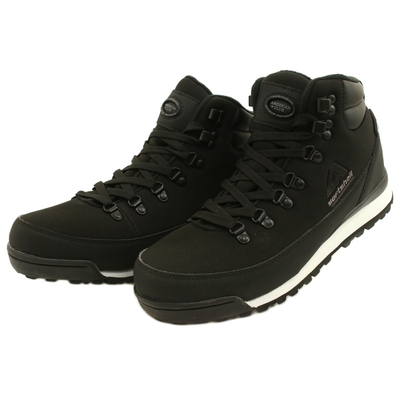 American Club Botas americanas de inverno para trekking Softshell WT60, pretas preto 2