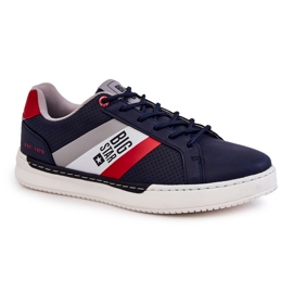 Tênis esportivo masculino clássico espuma de memória Big Star KK174058 azul marinho 1