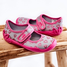 BEFADO S.A. Chinelos de bailarina coração infantil Befado 123X070 cinza-rosa 2