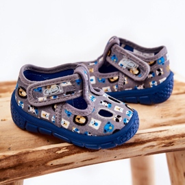 BEFADO S.A. Sapatos Chinelos Befado Animais 533P020 Cinza azul 2