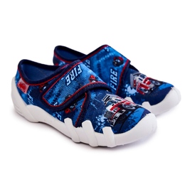 BEFADO S.A. Chinelos Befado Velcro Firetruck 273X309 Azul Marinho 1