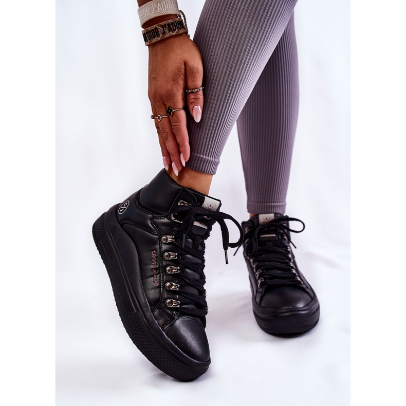 Tênis femininos de cano alto Cross jeans KK2R4029C preto 1