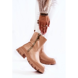 PG1 Botas quentes femininas nude Jette com zíper bege 1 PG1 Botas quentes femininas nude Jette com zíper bege 1