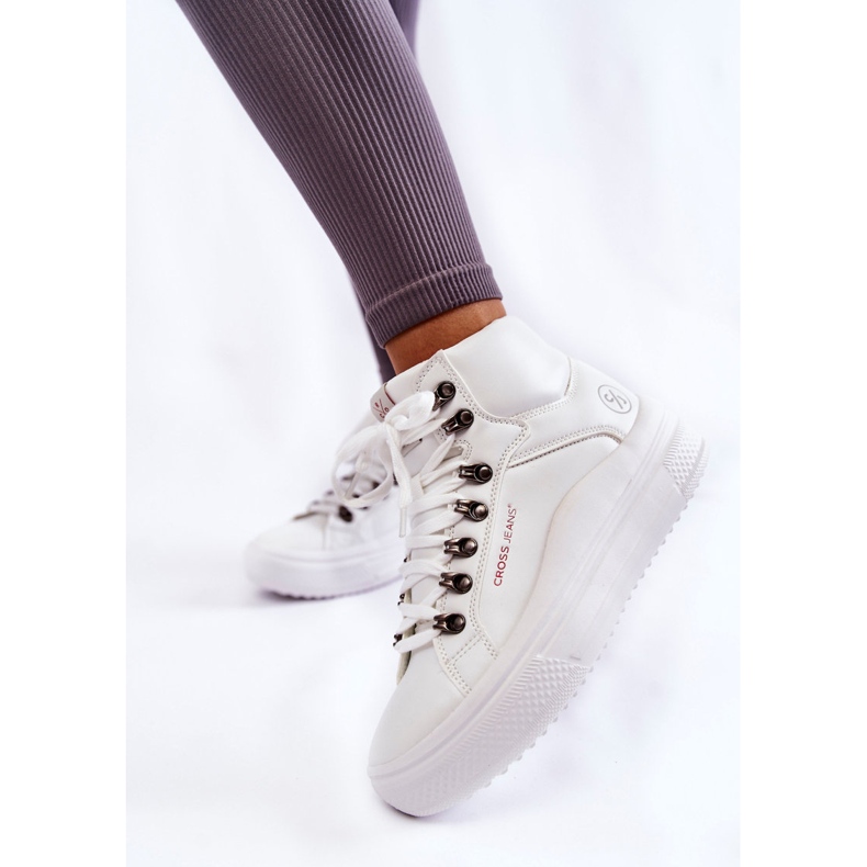 Tênis alto feminino Cross jeans KK2R4028C branco 1