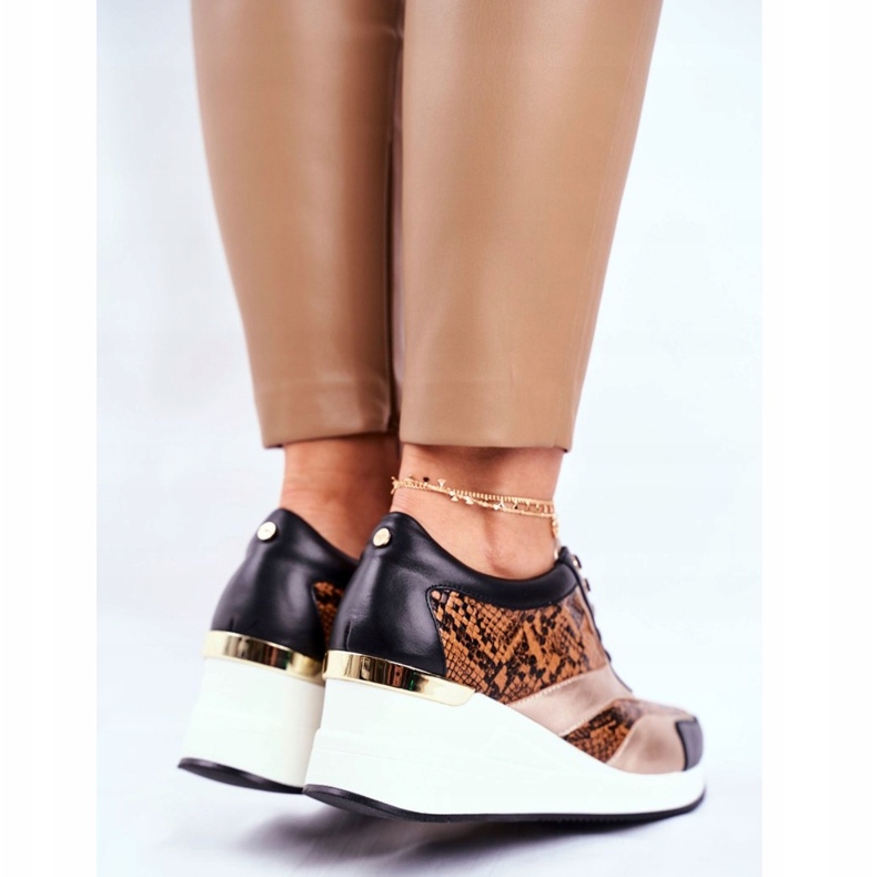 GOE Calçados esportivos femininos, tênis, couro preto GG2N3044 3