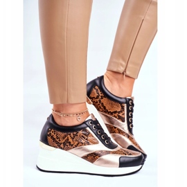 GOE Calçados esportivos femininos, tênis, couro preto GG2N3044 2