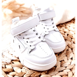 Calçado desportivo alto infantil branco 1