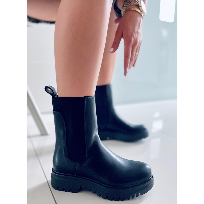 BM Botas Chelsea de cano alto Earth Black preto 1