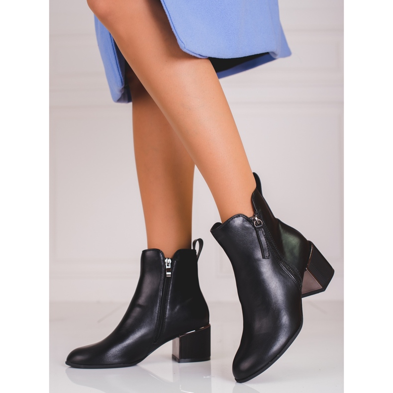 Botas femininas clássicas Shelovet pretas preto 1