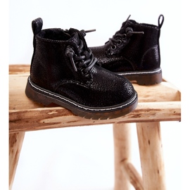 Botas quentes infantis com zíper preto Betsy 2