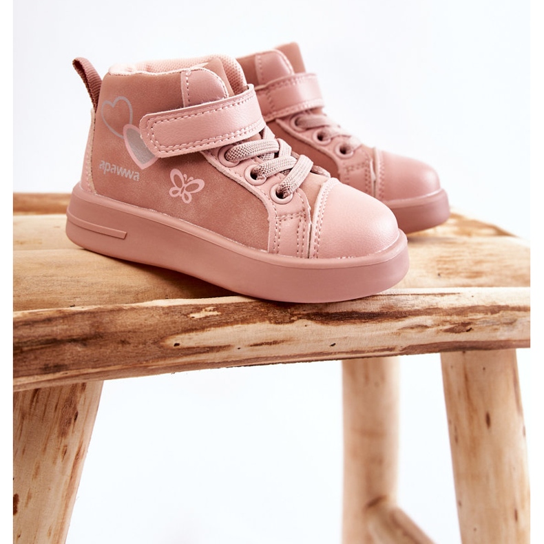 PA1 Sapatilhas de cano alto infantil com Velcro Pink Cheezi rosa 1