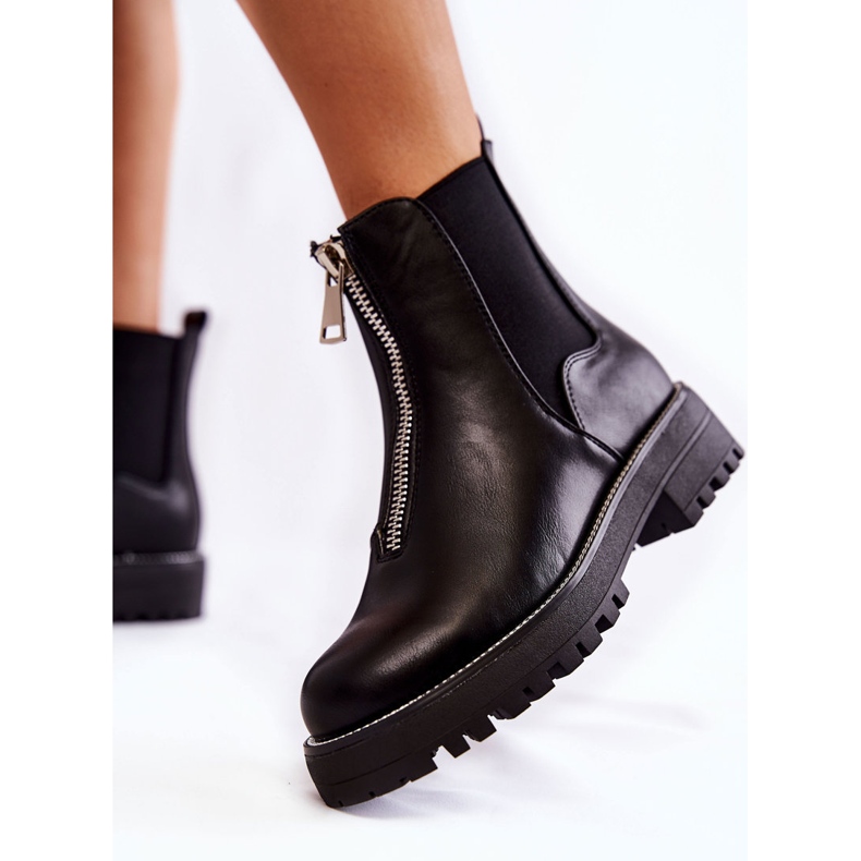 PG1 Botas Quentes da Moda Preta Madeleine preto 2