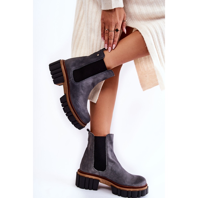 Botas de Couro Trabalhadores Maciejka Cinza 05312-03 2 Botas de Couro Trabalhadores Maciejka Cinza 05312-03 2