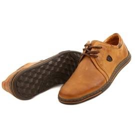 Polbut 343 Sapatos masculinos de couro camelo castanho 3