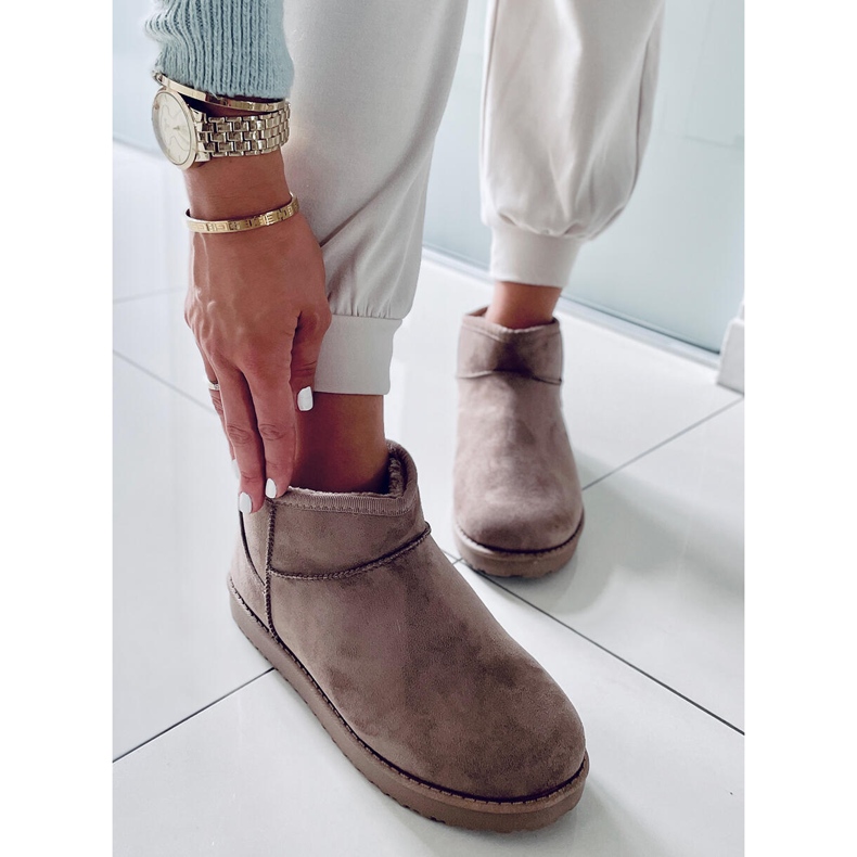 PA1 Botas de neve curtas Emusy por Aliana Khaki bege 2