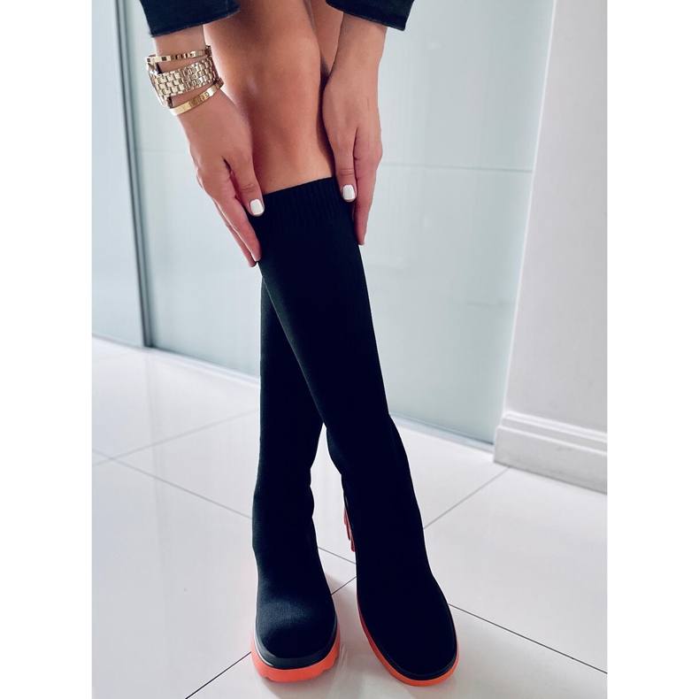 PA1 Parte superior da meia Duff Orange preto laranja 2