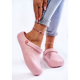 Chinelos leves femininos Kroks Big Star II275008 Rosa 1