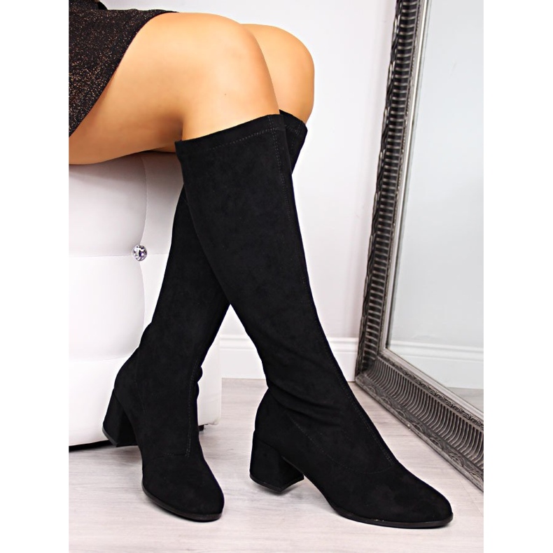 Botas de camurça pretas de mulher Filippo preto 1