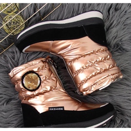 Botas de neve impermeáveis ​​de menina em ouro Miss dourado 2