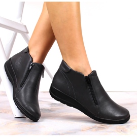 Botas de couro confortáveis ​​para mulheres, Helios cinza quente 1