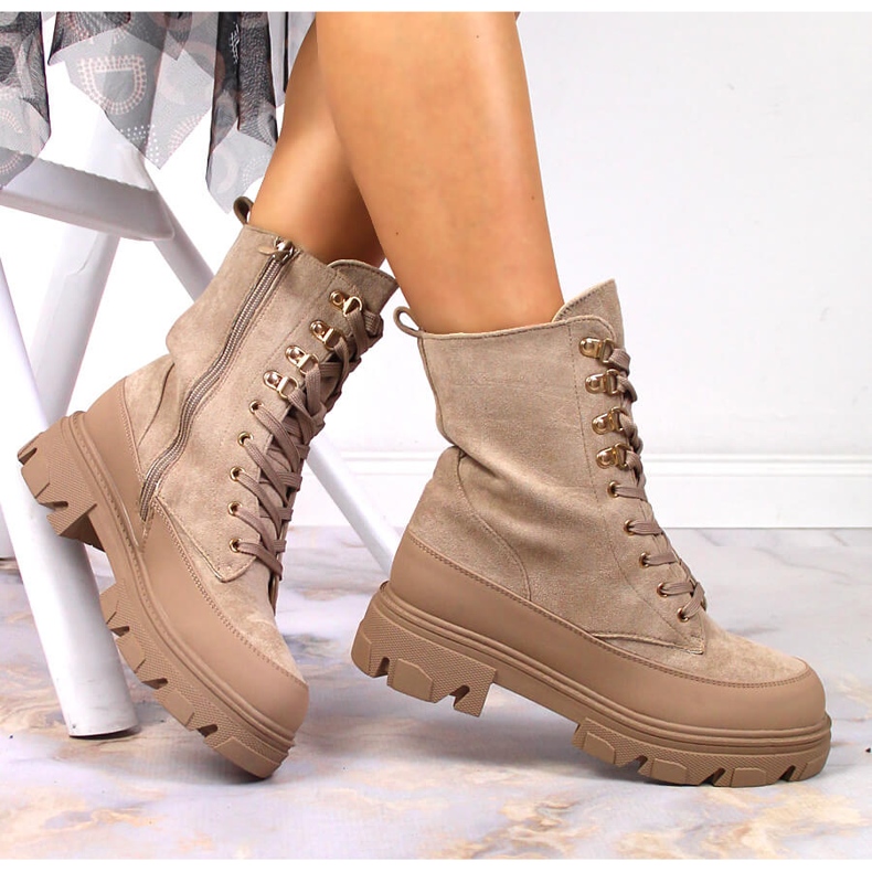 Botas quentes bege de mulher Potocki 1